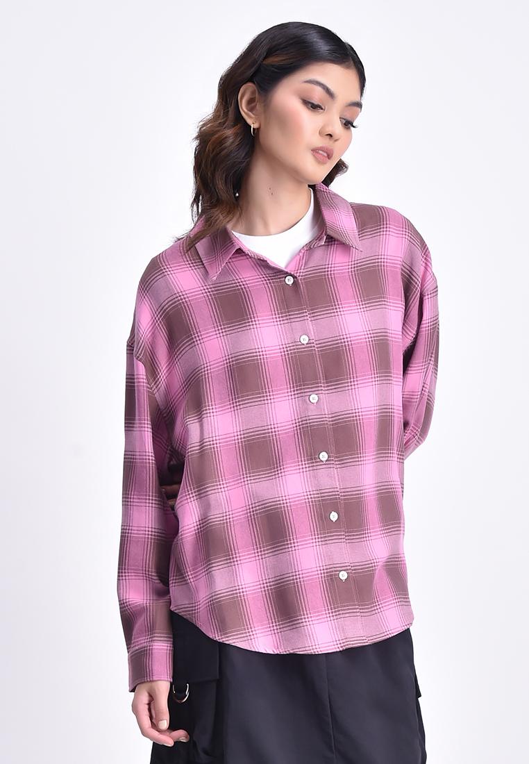 Women's Long Sleeve Plaid Shirt