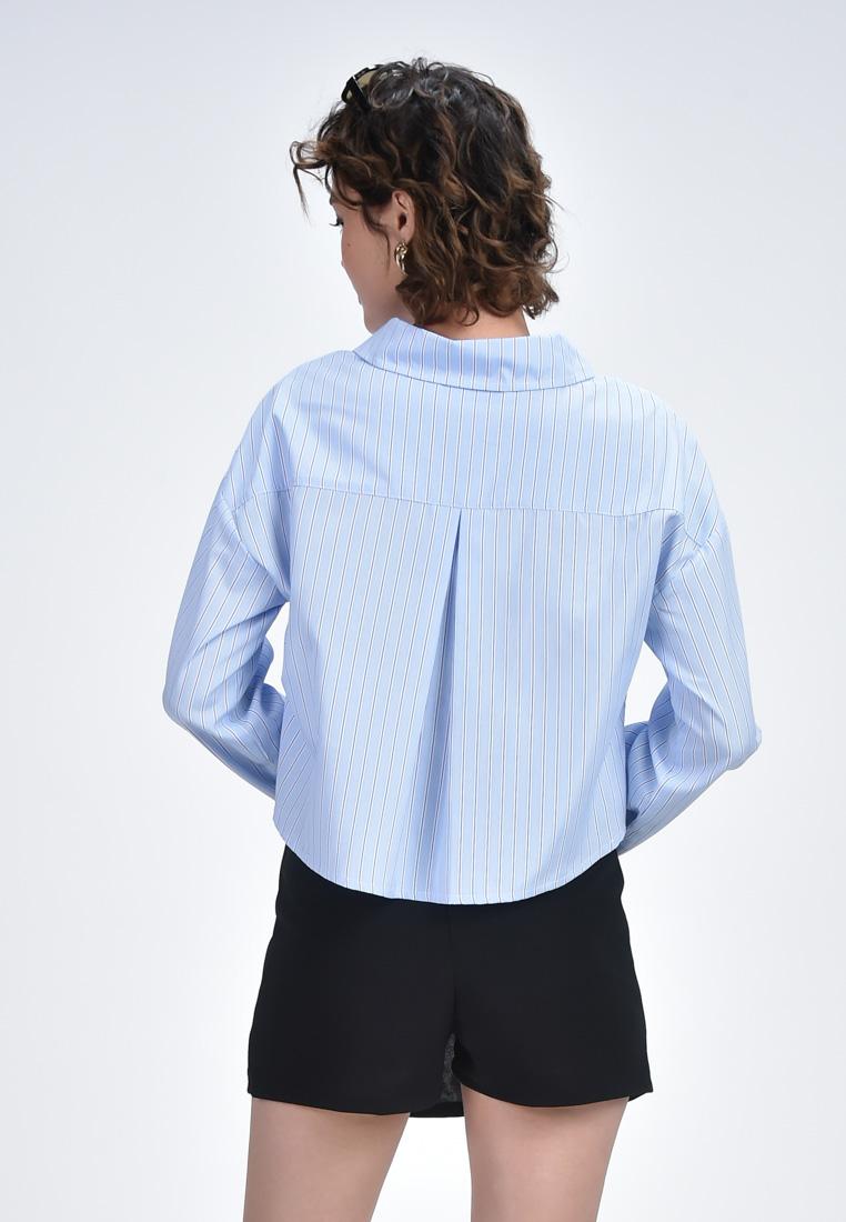Women's Striped Woven Polo