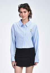 Women's Striped Woven Polo