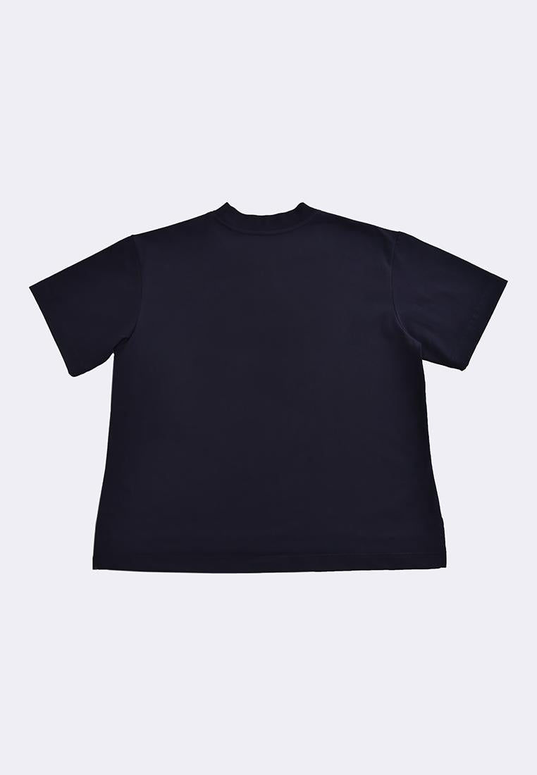 Women's Active Athleisure Mock Neck Premium Cotton T-Shirt