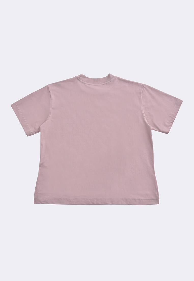 Women's Active Athleisure Mock Neck Premium Cotton T-Shirt