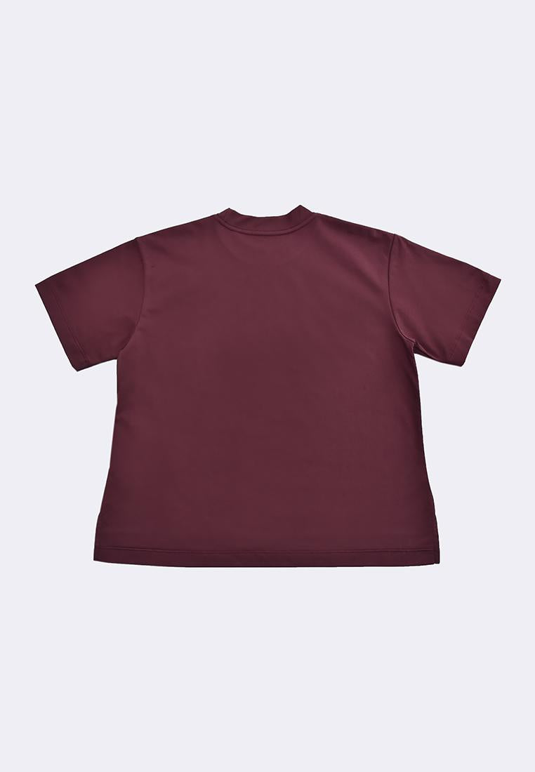 Women's Active Athleisure Mock Neck Premium Cotton T-Shirt