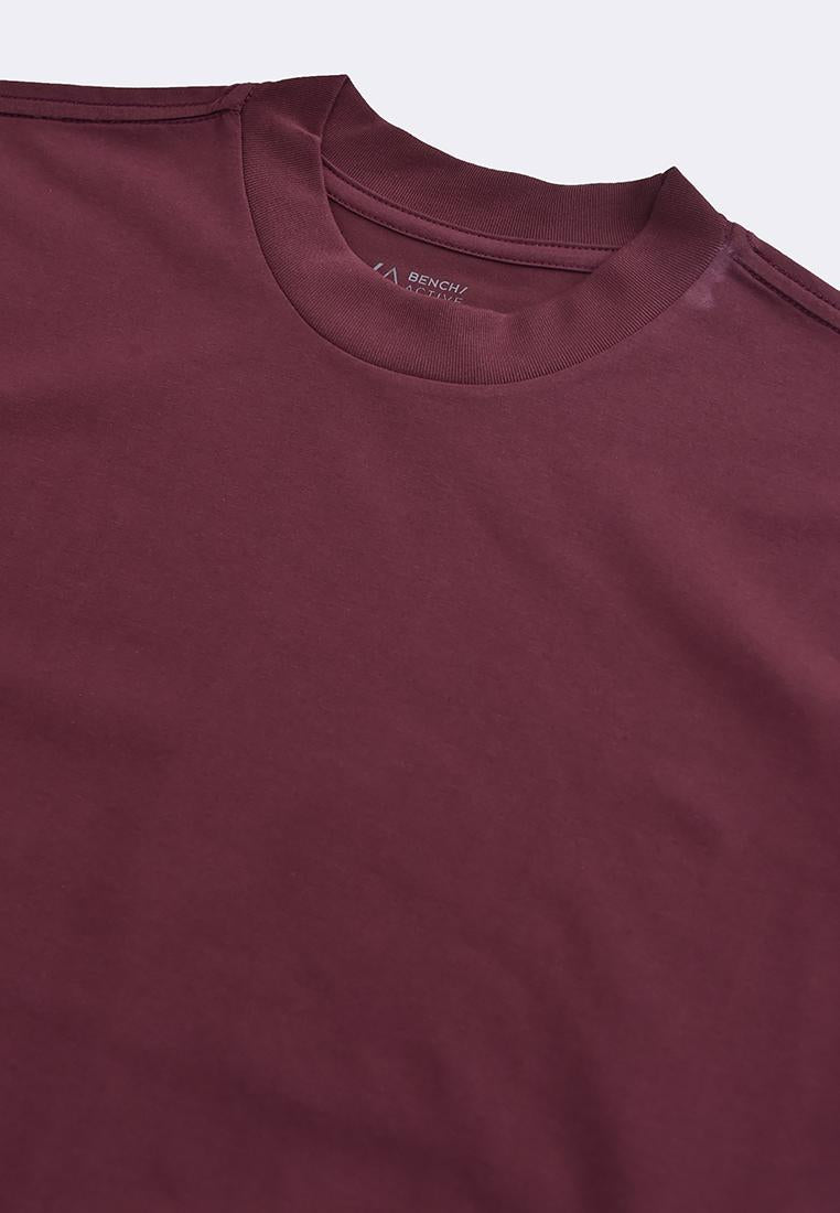 Women's Active Athleisure Mock Neck Premium Cotton T-Shirt