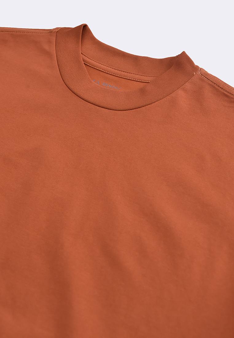 Women's Active Athleisure Mock Neck Premium Cotton T-Shirt