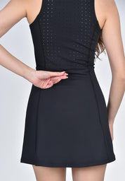 Women's Active Quick Dry Tennis Dress With Collar With Separate Inner Shorts