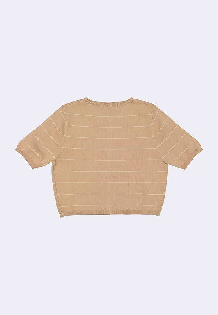 Women's Striped Flat Knit Top