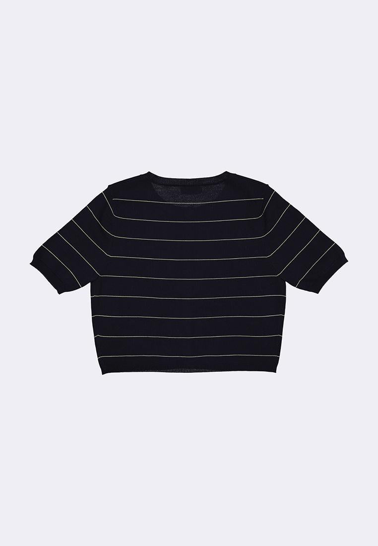 Women's Striped Flat Knit Top