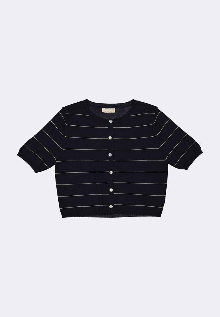 Women's Striped Flat Knit Top