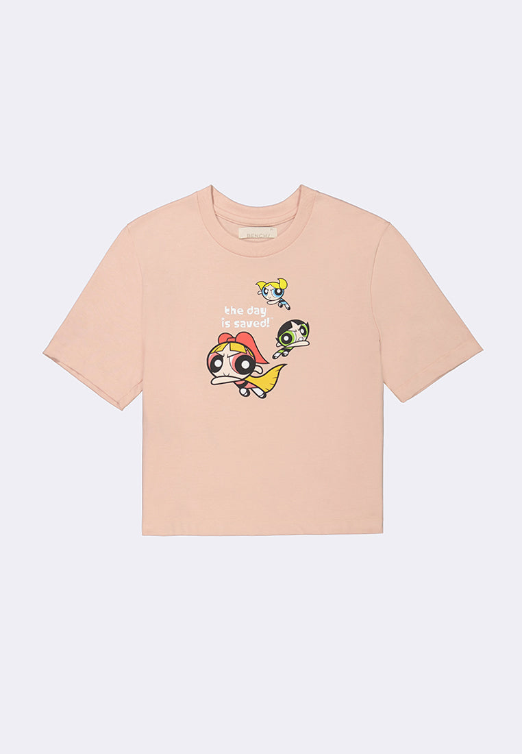 Bench x The Powerpuff Girls Women's Round Neck Graphic T-Shirt