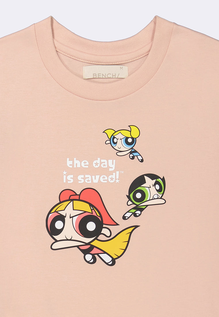 Bench x The Powerpuff Girls Women's Round Neck Graphic T-Shirt