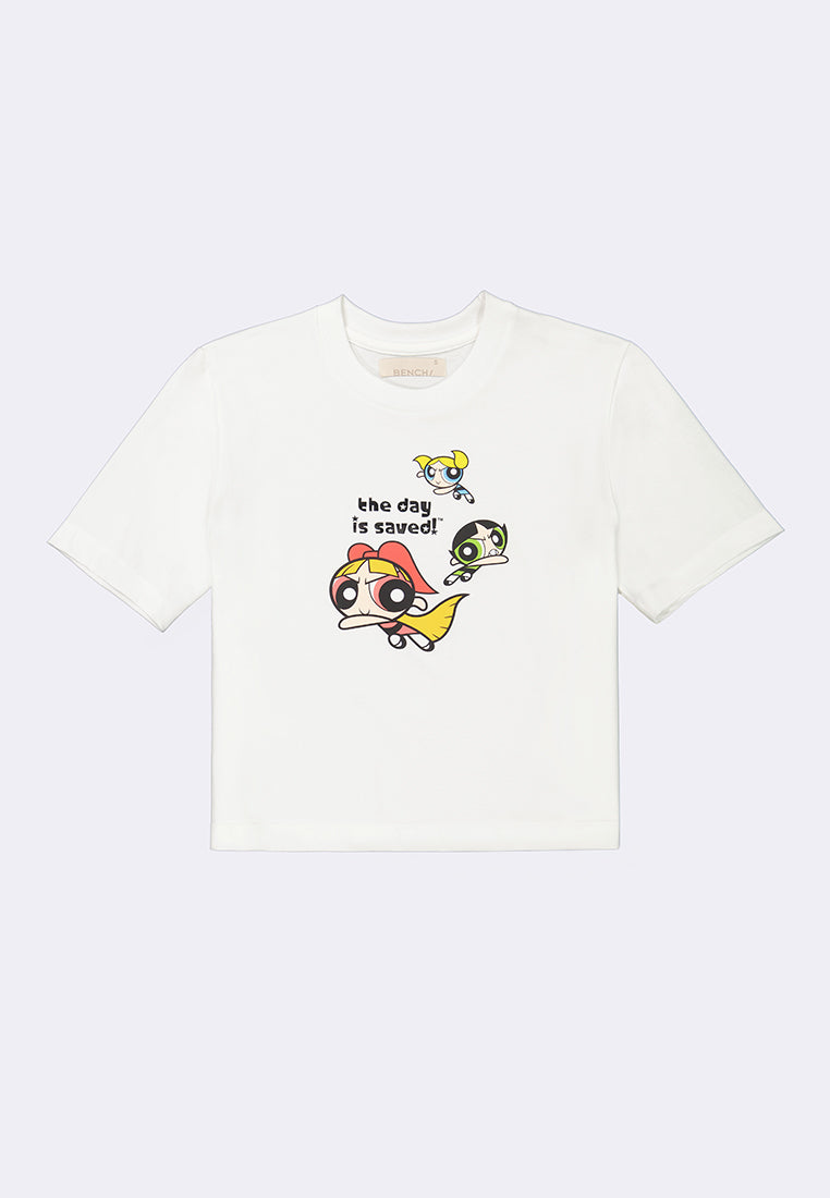 Bench x The Powerpuff Girls Women's Round Neck Graphic T-Shirt