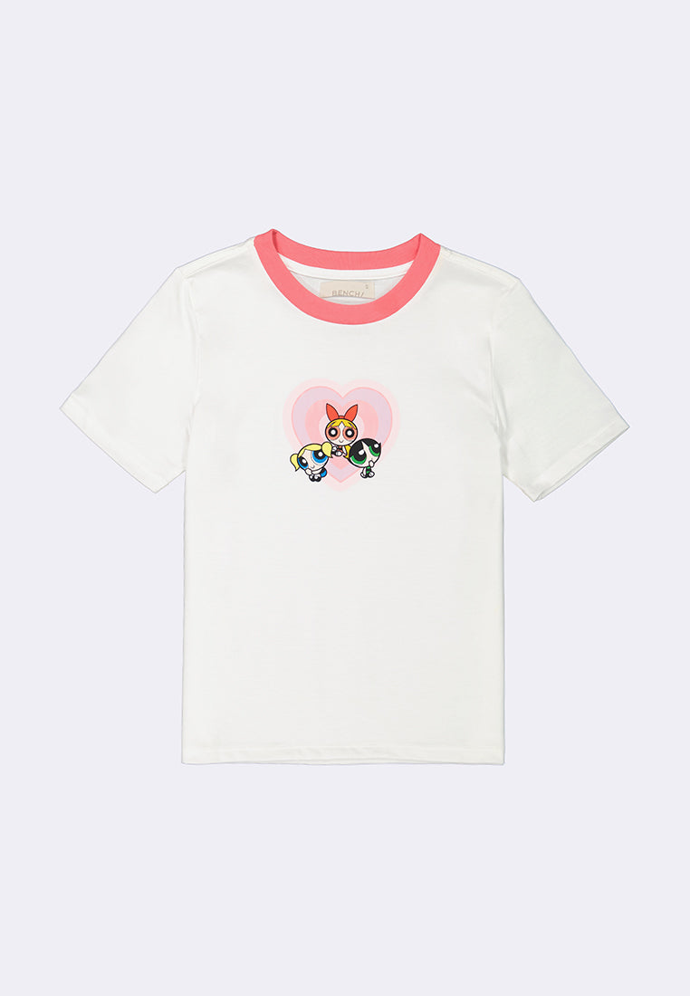 Bench x The Powerpuff Girls Women's Round Neck Graphic T-Shirt