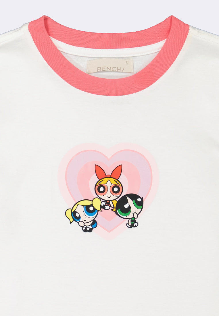 Bench x The Powerpuff Girls Women's Round Neck Graphic T-Shirt