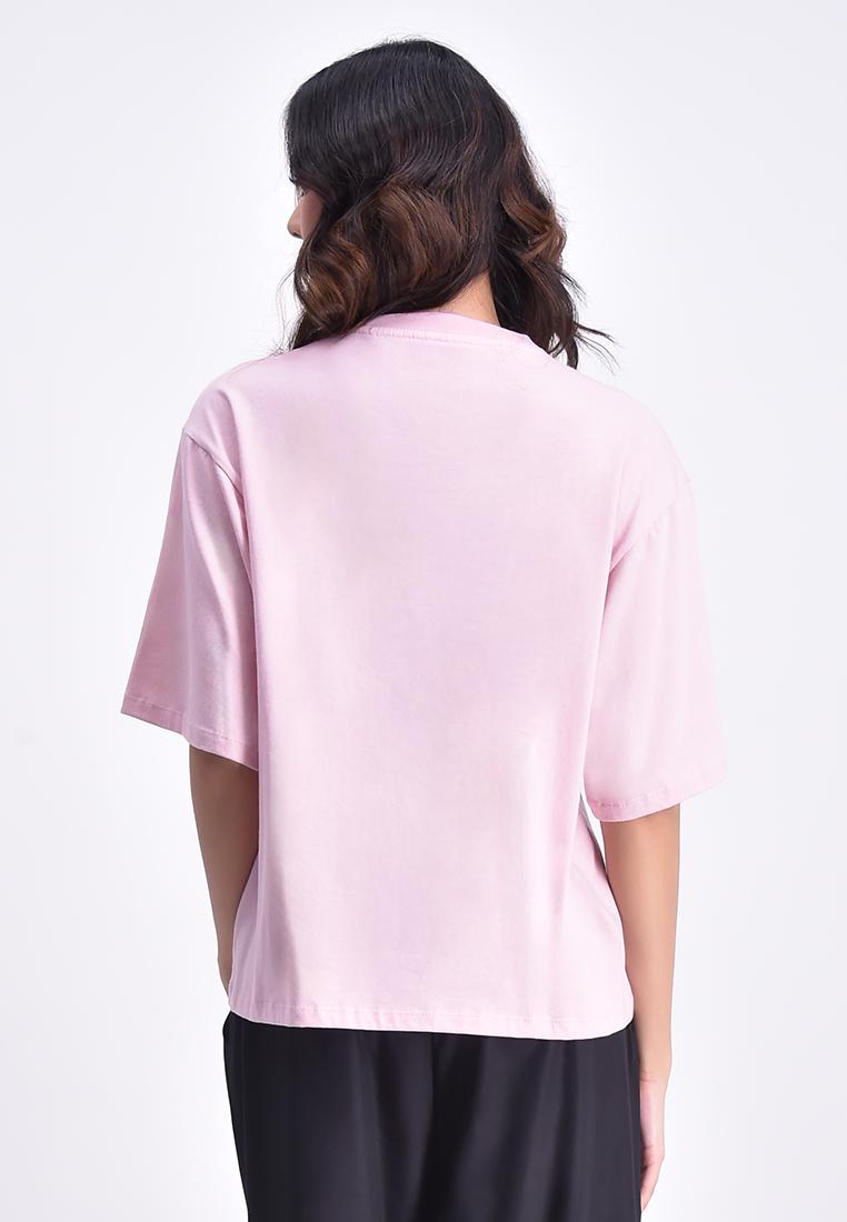 Women's Oversized Round Neck Graphic T-Shirt
