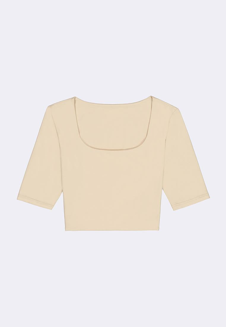 Women's Elbow Sleeve Cropped Top