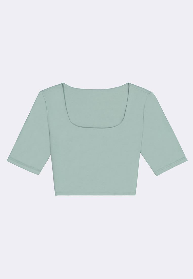 Women's Elbow Sleeve Cropped Top
