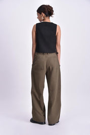 Women's High Waist Pleated Pants