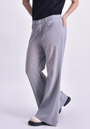 Women's Mid Waist Flare Denim Pants