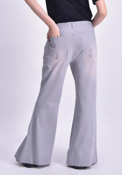 Women's Mid Waist Flare Denim Pants
