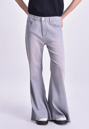 Women's Mid Waist Flare Denim Pants