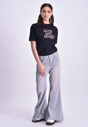Women's Mid Waist Flare Denim Pants