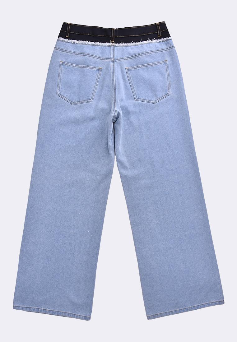 Women's Two Tone High Waist Pants