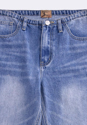 Women's Faded Denim Pants