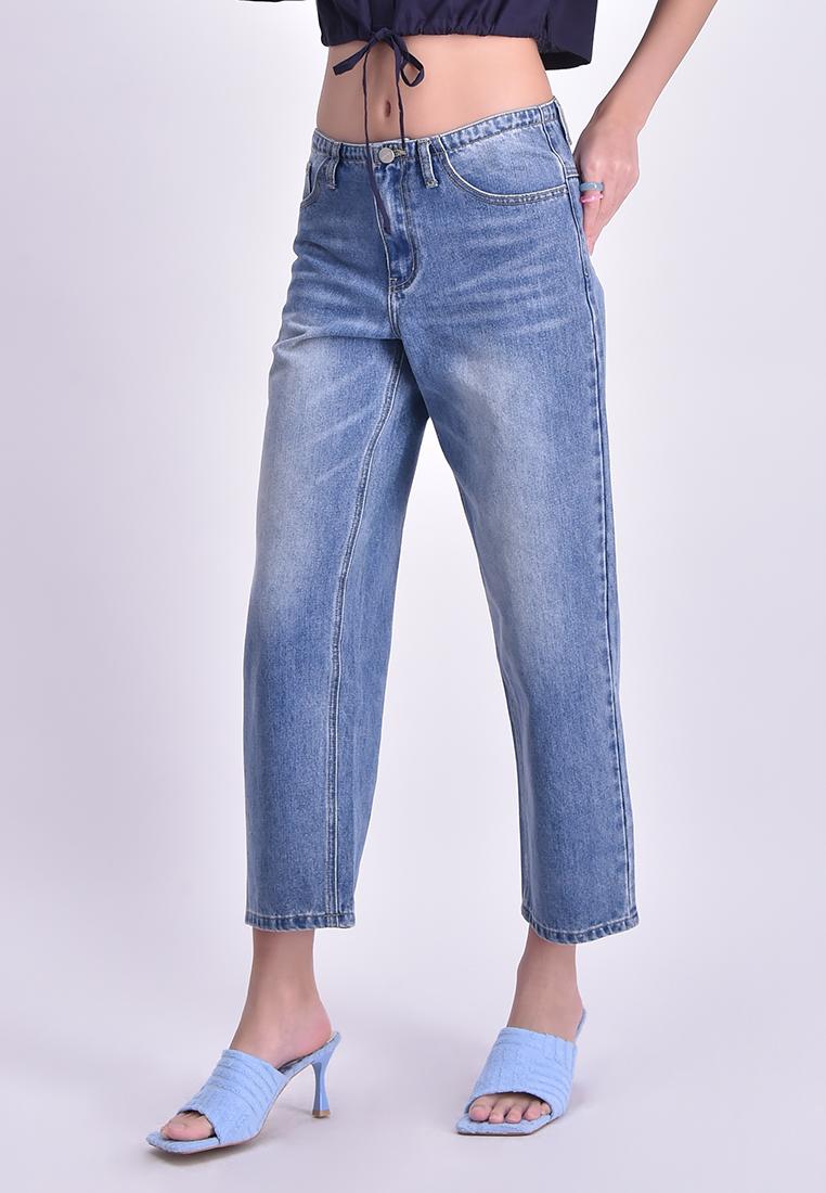 Women's Faded Denim Pants