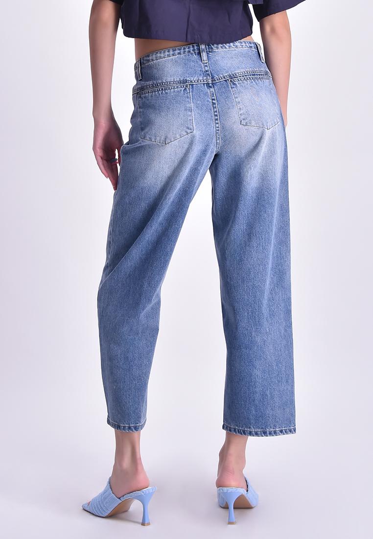 Women's Faded Denim Pants