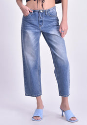 Women's Faded Denim Pants