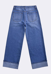 Bench x The Powerpuff Girls Women's Wide Leg Cuffed Denim Pants