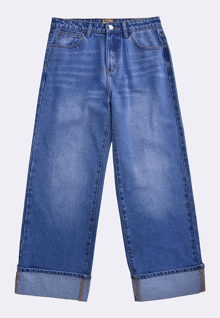 Bench x The Powerpuff Girls Women's Wide Leg Cuffed Denim Pants