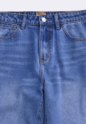 Bench x The Powerpuff Girls Women's Wide Leg Cuffed Denim Pants