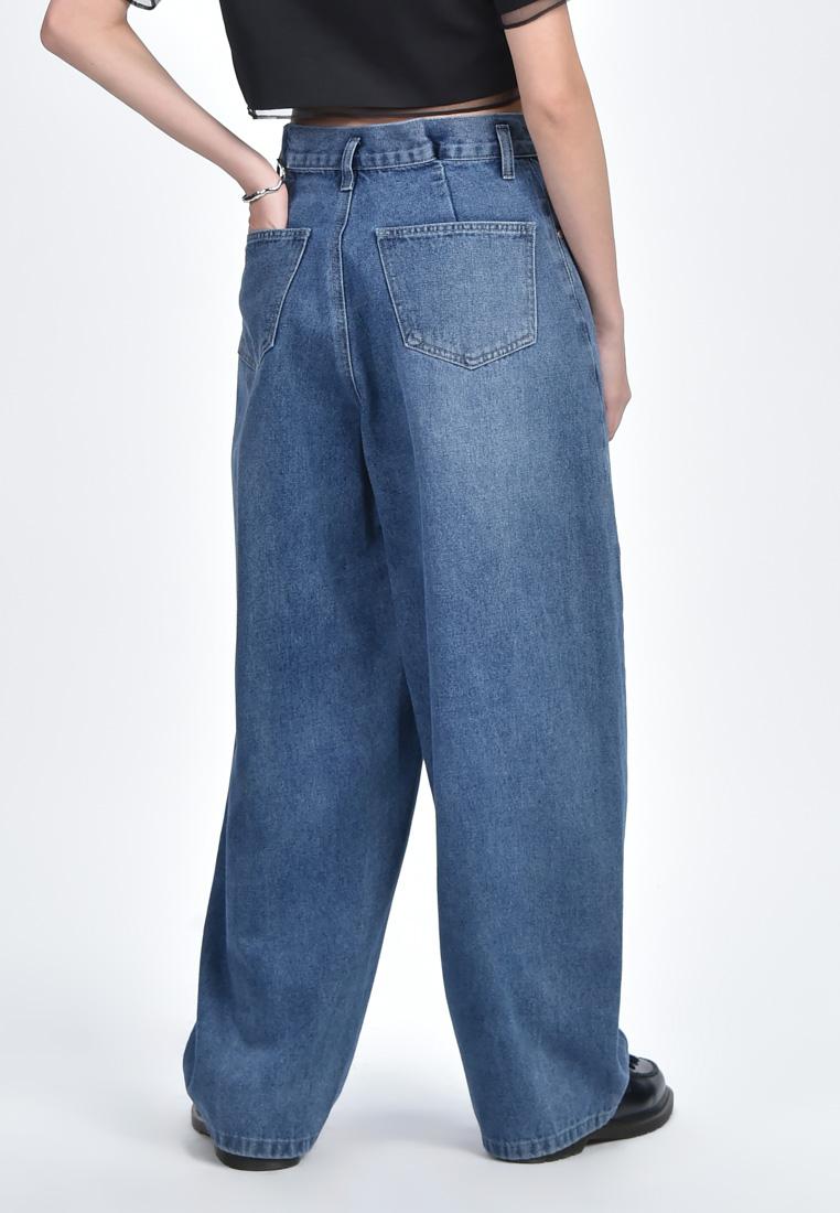 Women's Denim Wide Leg Barrel Pants
