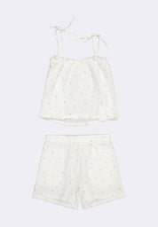 Women's Woven Summer Tank & Shorts Loungewear Set