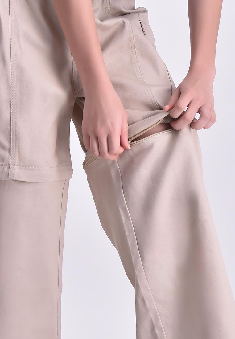 Women's Convertible Wide Leg High Waist Cargo Trouser