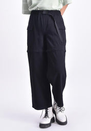 Women's Convertible Wide Leg High Waist Cargo Trouser