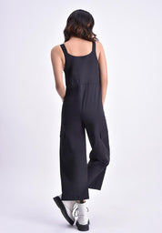 Women's Wide-Leg Cargo Jumpsuit