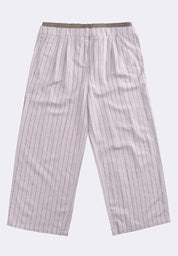 Women's Striped Linen Straight Pants