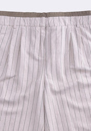 Women's Striped Linen Straight Pants