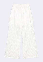 Women's Eyelet Embroidery Wide Leg Pants