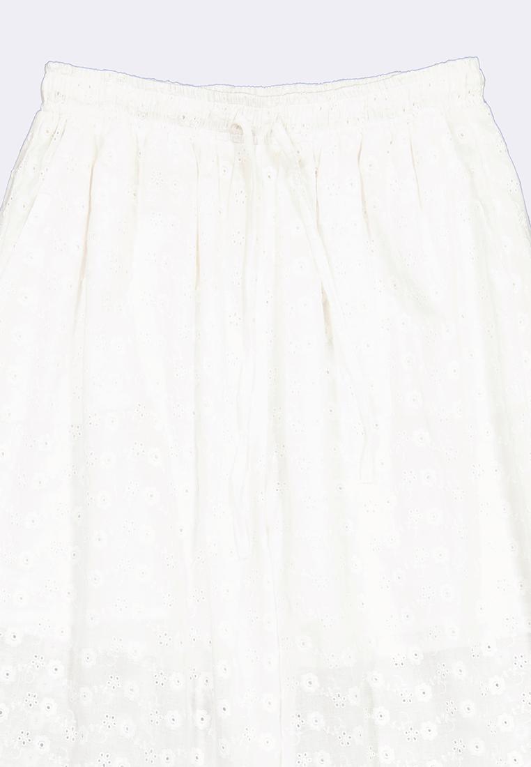 Women's Eyelet Embroidery Wide Leg Pants