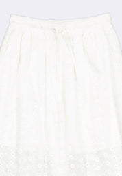 Women's Eyelet Embroidery Wide Leg Pants