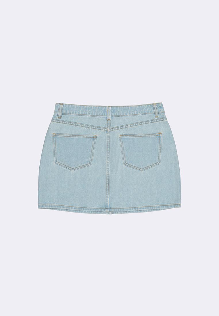 Women's Denim Cargo Mini Skirt