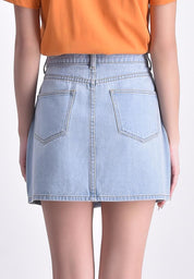 Women's Denim Cargo Mini Skirt