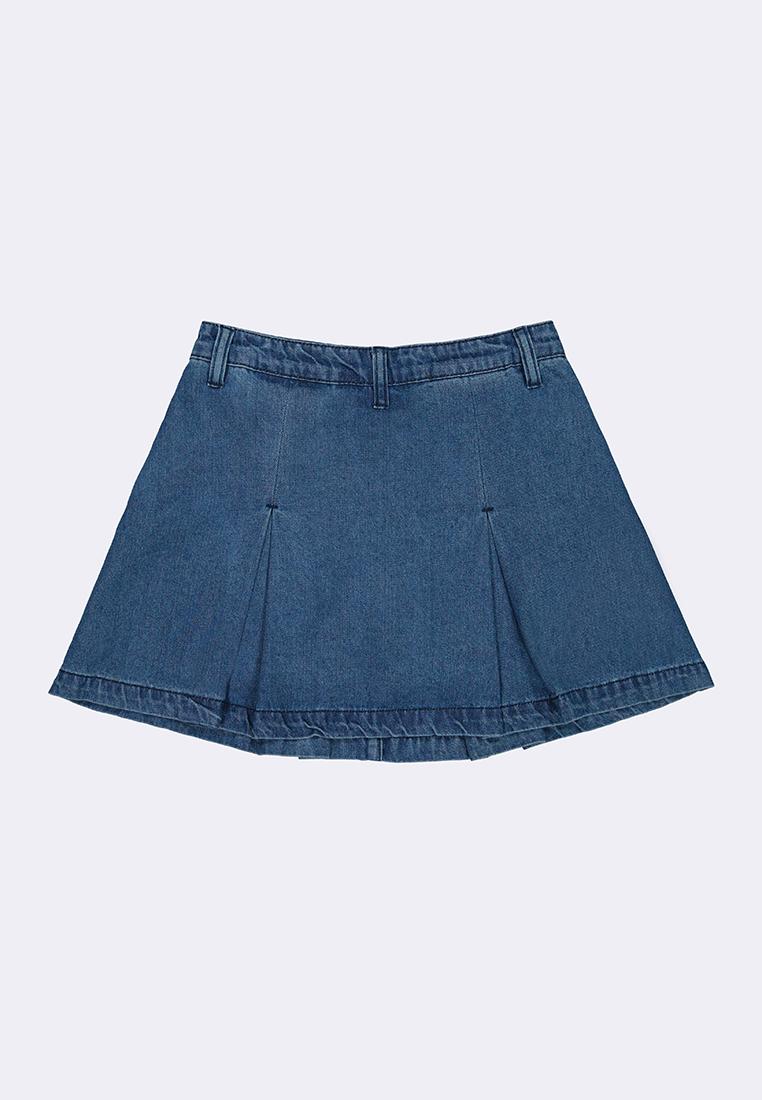 Women's Pleated Denim Skirt