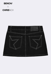 Bench x Chris Nick Womens Low Rise Micro Denim Skirt