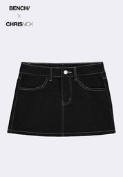 Bench x Chris Nick Womens Low Rise Micro Denim Skirt