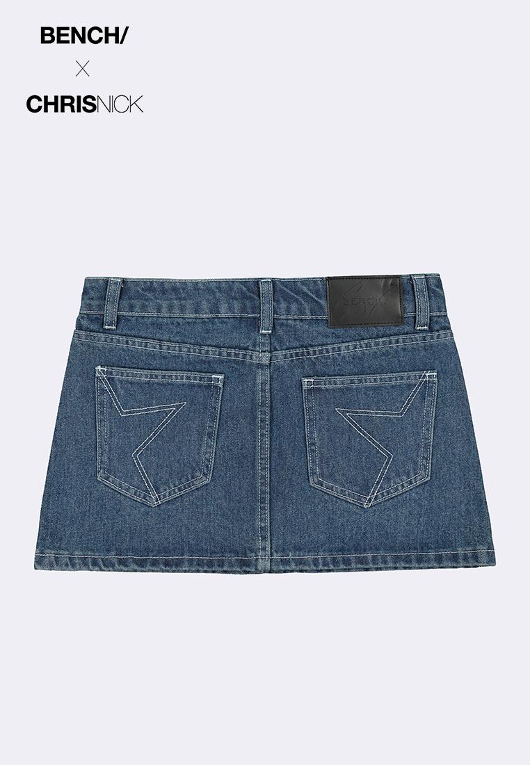 Bench x Chris Nick Womens Low Rise Micro Denim Skirt