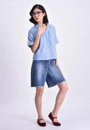 Women's Striped Woven Shirt